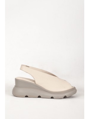 Dericlub 7672  Deri Kadın Sandalet