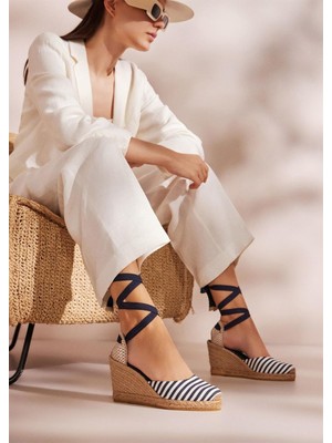 Su Espadril Kelli Lacivert Kadın Dolgu Topuklu Espadril