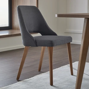 Enza Home Pavia Sandalye, Keten Dokulu - Gri