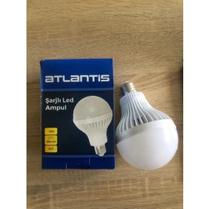 Yükseliş Elektrik Atlantis 2 Adet E27 Duylu 12 Watt Beyaz Şarjlı Tasarruflu LED Ampul