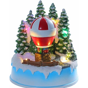 Karaca Home New Year Yılbaşı LED Işıklı Noel Köyü 13X13X15 cm