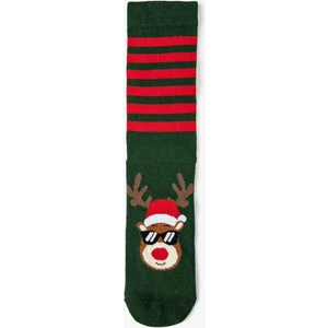 Yılbaşı Temalı Çorap Desenli