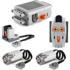 5pcs - Funksiyonu Motorized Inşaat Blokları, Kit 2 Orta Motor, 1 Bat-Ery Kutusu, (Yurt Dışından)