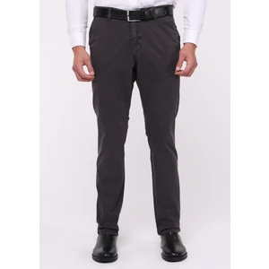 Erkek Antrasit Likralı Yüksek Bel Regular Fit Bol Kesim Yandan Cepli Chino Klasik Pantolon C336CHN