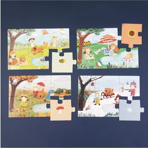 2 Yaş Üzeri Çocuklar Için Eğitici Ve Öğretici Puzzle 24 Parça Yapboz - 4 Mevsim 4'ü 1 Arada