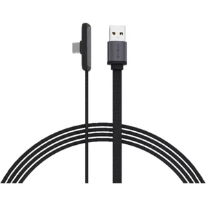 3.0 A USB To Type-C 90 Derecelik Hasir Hızlı Şarj & Data Kablosu