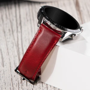Hakiki Deri Saat Kordonu 20MM 22MM 24MM Fossil Diesel Lacoste Polo Tissot Casio Armani Tissot Nacar Klasik Saat Kordonu Deri Kayış Kırmızı