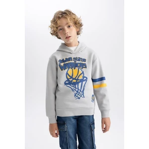 Erkek Çocuk NBA Golden State Warriors Kapüşonlu Kalın Sweatshirt B4797A823WN