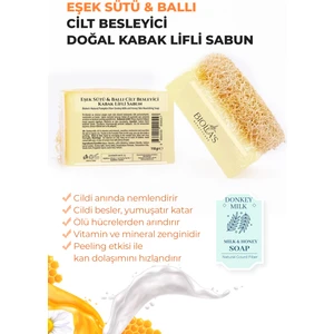 Biolea’s Doğal Kabak Lifli Eşek Sütü ve Ballı Cilt Besleyici Sabun 110 gr