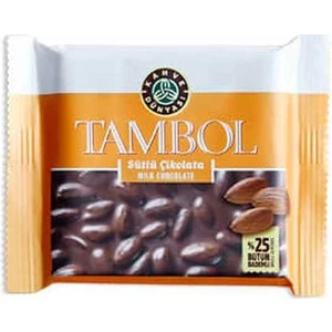Kahve Dünyası Tambol Tam Bademli Sütlü Tablet Çikolata 77 G