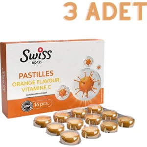Bork Portakal Aromalı C Vitamini Pastil 3'lü Paket