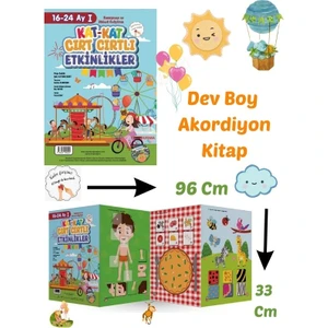 16-24 Ay Cırt Cırtlı Etkinlik Kitabı I - Dev Boy Akordiyon Kat Kat Cırt Cırtlı Etkinlikler