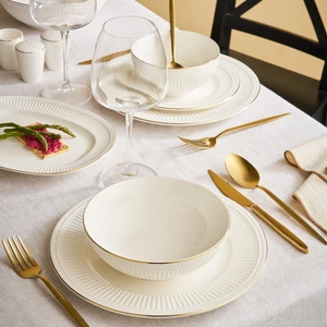 Istanbul Porselen Feda 29 Parça 6 Kişilik Yemek Takımı Gold