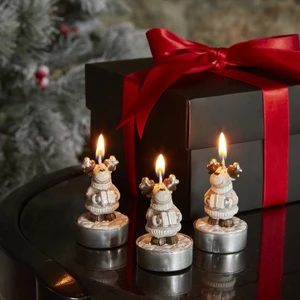 Karaca Home New Year Yılbaşı 24 Reindeer 3'lü Tealight Mum 14X9, 3x6 cm