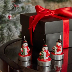Karaca Home New Year Yılbaşı Snowman 3'lü Tealight Mum