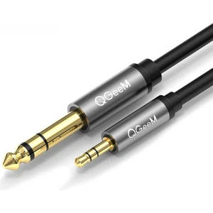 Telefon Tablet ve Ses Sistemleri Bağlayıcı 3.5mm Jack ve 6.35MM Jack Uçlu 1 Metre Aux Audio Ses Kablo