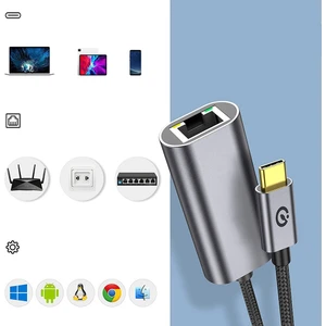 Windows 7-8-10, Android, Linux, Chrome Os ve Macos Için Internet Ethernet Dönüştürücü RJ45 Kablo