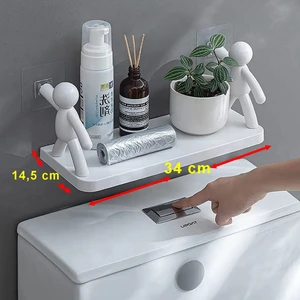 Neler Geldi Neler Büyük Boy Yapıskanlı Çöp Adam Şeklinde Organizer Duvar Raf Banyo Rafı Duvar Rafı Mutfak Rafı Baharat