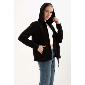 Fashion Friends Kadın Fermuarlı Polar Sweat 23K0851K1 Siyah