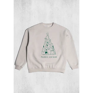 Pull The Hood Unisex Oversize Merry Catmas Sweatshirt