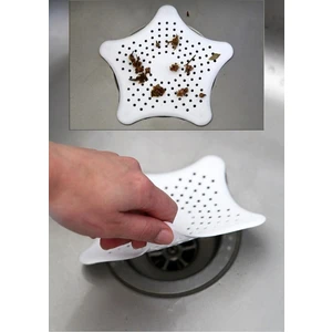 Panoramas Home Beyaz Yıldız Vantuzlu Kaymaz Lavabo Evye Banyo Süzgeci