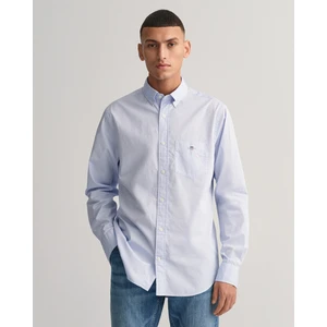 Erkek Mavi Regular Fit Düğmeli Yaka Gömlek 3000100.455