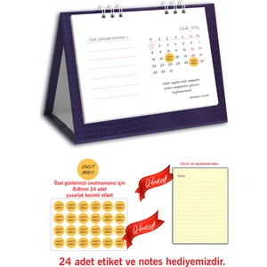 Cabuk Baskı Spiralli Özel Günler 2024 Masa Takvimi