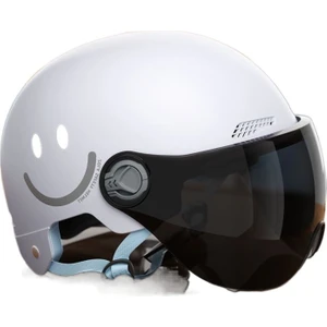 3c Sertifikalı Elektrikli Araç Kaskı Erkek ve Dişi Pil Motosiklet Kaskı Kask Yaz Yarım Kask Dört Mevsim Evrensel (Yurt Dışından)