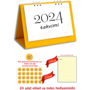 Cabuk Baskı Spiralli Özel Günler 2024 Masa Takvimi