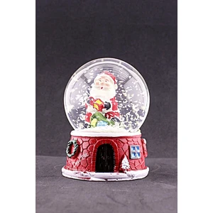 Home Dekor Hediye Yeni Yıl Noel Baba Temalı Dekoratif Yılbaşı Noel Baba Temalı Orta Boy Işıklı Kar Küresi 9 cm