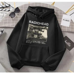 Radiohead Dna Breeding Siyah Kapşonlu Kalın Kumaş