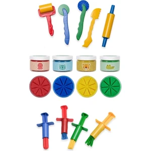 Bonnie Play Dough Doğal Oyun Hamuru Şekillendirici ve Enjektör Pres  Seti
