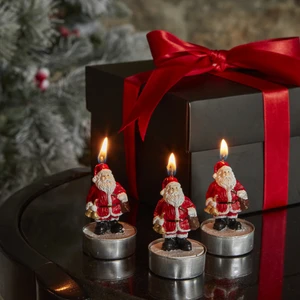 Karaca Home New Year Yılbaşı 24 Santa 3'lü Tealight Mum 18,5x6,7 cm