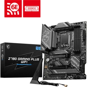 MB Z790 GAMING PLUS WIFI SOKET 1700 DDR5 7200MHZ(OC) PCI-E Gen5 M.2 USB3.2 DP HDMI 1x2.5G LAN WI-FI 6E ATX