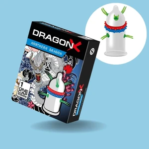 ada marketing Tırtıklı ve  Özel Dış Uyarımlı Prezervatif Dragon Western Condom