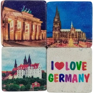 Dünyadan Hediyeler Almanya Temalı Dörtlü Taş Magnet