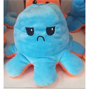 Top Rock Store Mod Değiştiren Ahtapot Peluş Yastık Mavi