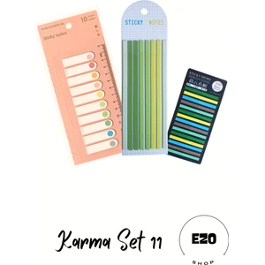 3lü Set Postit Uzun Kısa Serit Seffaf Yapiskanli Not Kagidi Kitap Ayraç Post It Karma Set 11