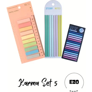 3 Lü Set Postit Uzun Kısa Serit Seffaf Yapiskanli Not Kagidi Kirtasiye Post It Superset-5
