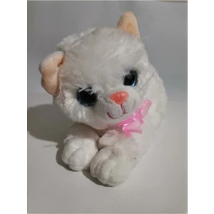 Top Rock Store Oyuncak Pelüş Miyavlayan Kedi Papyonlu Boyu 30 cm