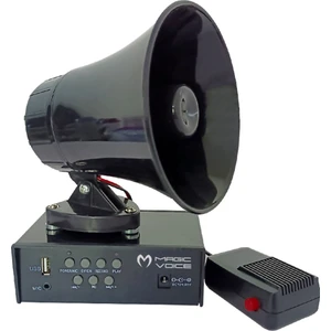 MAGICVOICE MV-800 MIKNATISLI USB KAYIT SİREN MİNİ PAZARCI ANFİ SETİ (ANFİ+HOPARLÖR+MİKROFON)