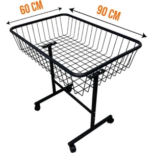 Akkaya Dekorasyon 60X90 cm Tekerlekli Havuz Sepet, Mağaza Sepeti, Teşhir Sepeti