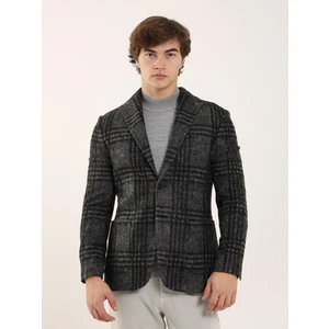 Siyah Erkek Slim Fit Mono Yaka Ceket 94240