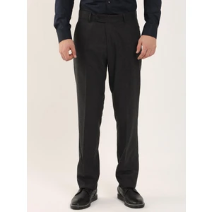 Koyu Gri Erkek Slim Fit Düz Klasik Pantolon