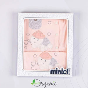 Kız Bebek Mini Turtle Nakışlı 5li Hastane Çıkışı Seti - Somon