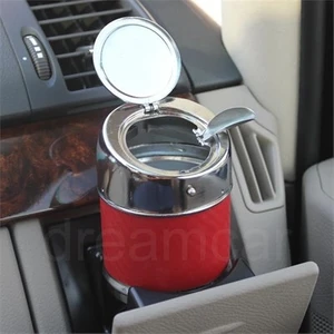 Metal Küllük Kırmızı Karbon Otomatik Kapaklı 0700903