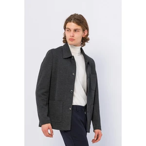 Erkek Düğmeli Çok Cepli Rahat Blazer Regular Fit Klasik Ceket