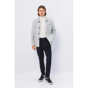 Erkek Düğmeli Çok Cepli Rahat Blazer Regular Fit Klasik Ceket