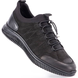 SİYAH NUBUK LASTİK BAĞCIKLI ERKEK SNEAKER