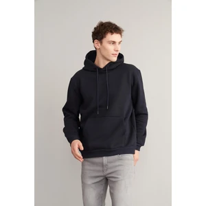 Çetinkaya Mentality 3706 Erkek Kapüşonlu Kanguru Cepli Rejenere Lacivert Sweatshirt